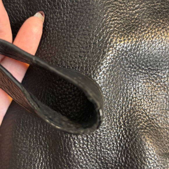 Kelsi Dagger Black Leather Hobo Bag Slouchy Shoulder Bag Purse - Picture 10 of 16